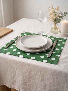 Салфетка льняная Горошек-3
