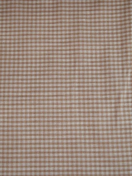 Ткань полульняная Песочная клетка арт.1535-1