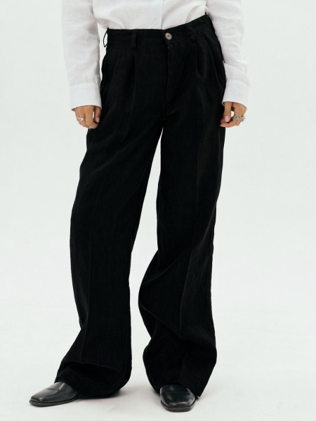 Брюки velvet Widely limited black