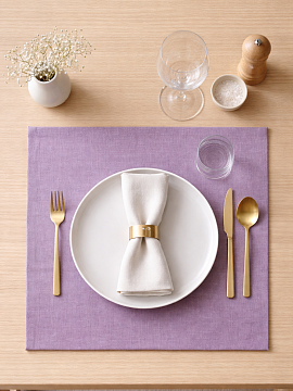 Салфетка льняная цвет лавандовый