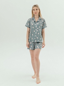 Пижама Serenity limited green flowers