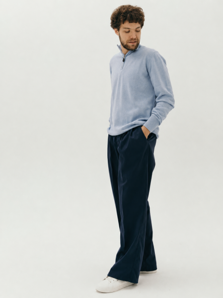 Брюки wool Wide limited sea