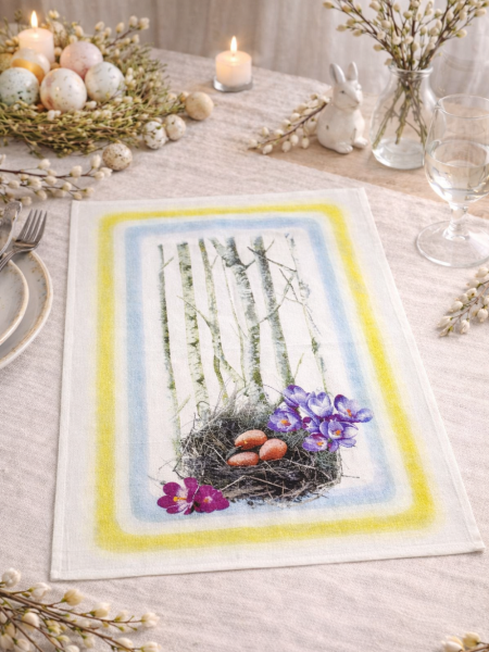 Полотенце льняное Весна