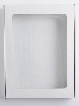 Коробка белая 38х28х7 см