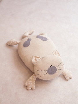 Льняная игрушка Кот с мышами