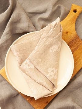 Салфетка льняная Королевская лилия