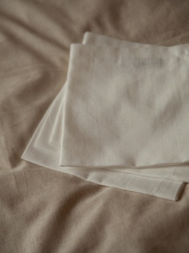 Салфетка льняная цвет молочный