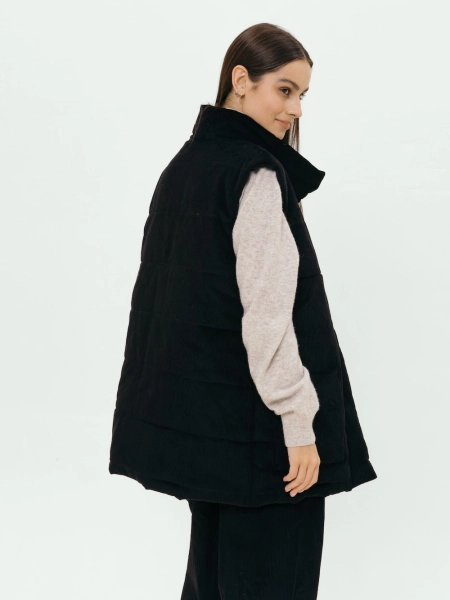 Жилет стеганый velvet Snezhno black
