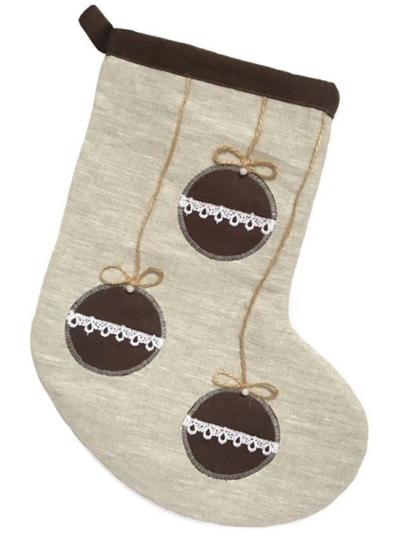 Новогодний сапог для подарков Шары