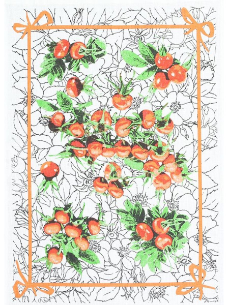 Полотенце льняное Шиповник