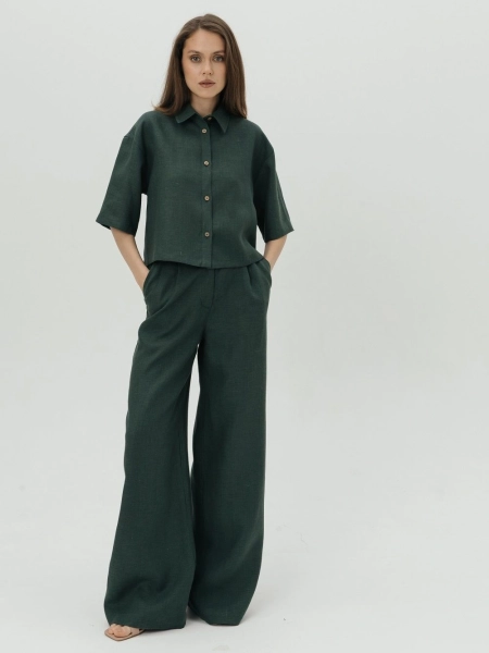 Брюки-палаццо Parisian limited green
