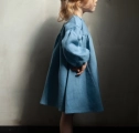 Платье льняное детское Грета голубой