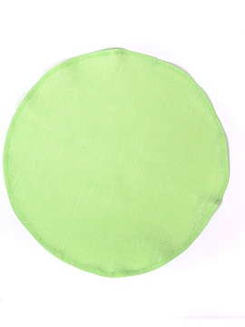 Салфетка круглая изо льна цвет фисташковый