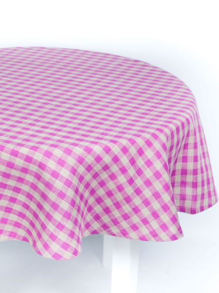 Скатерть круглая изо льна Виргиния без салфеток