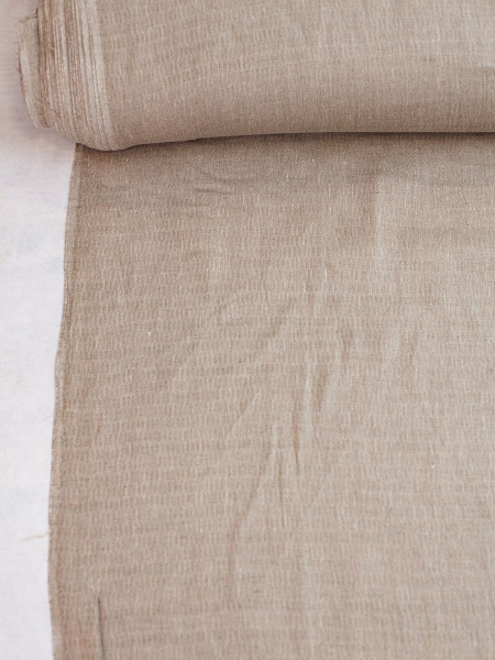 ОСТАТОК меньше метра Льняная ткань Альмаден цвет серый арт.5110-1В