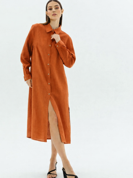 Платье-рубашка Fresh limited terracotta