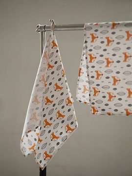 Полотенце льняное Лисички