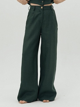 Брюки-палаццо Parisian limited green