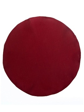 Салфетка круглая изо льна цвет бордо