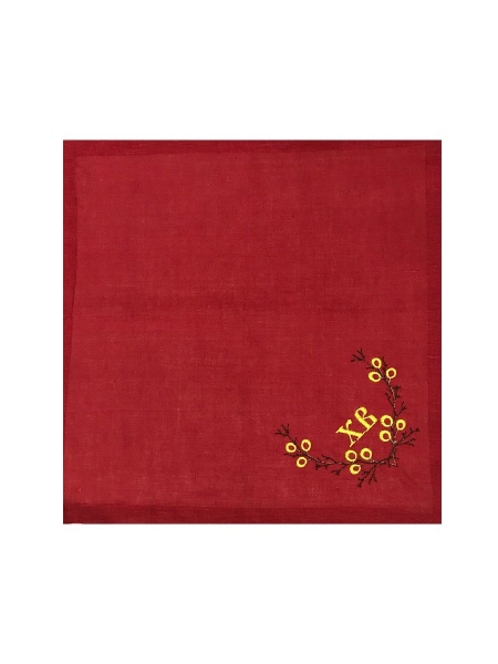 Салфетка льняная ХВ красная