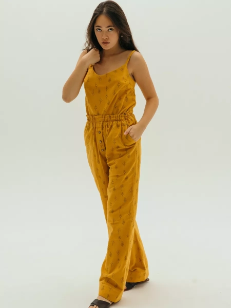 Брюки flannel Levanto limited mustard trees