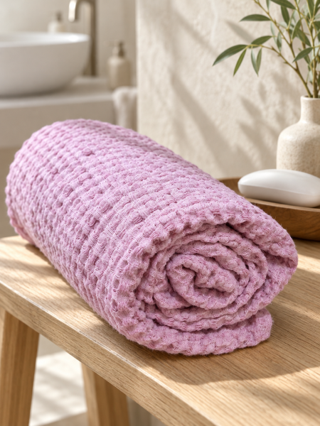 Полотенце вафельное Marshmallow dusty rose