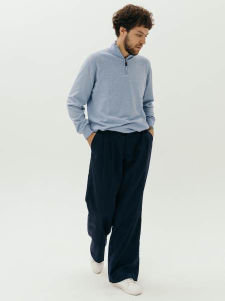 Брюки wool Wide limited sea