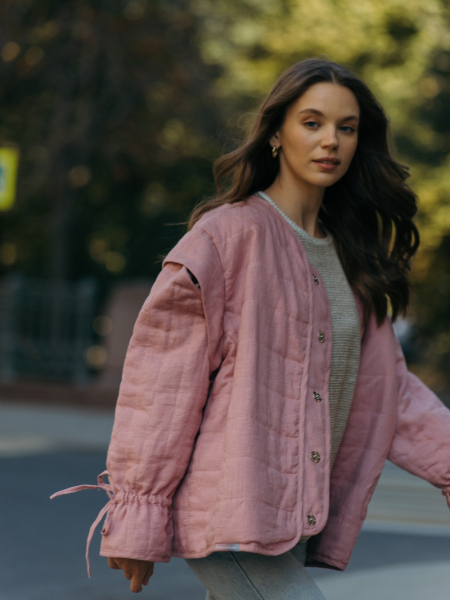 Куртка-жилет Boho dusty rose