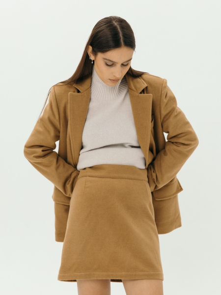 Юбка wool Bertha limited mustard