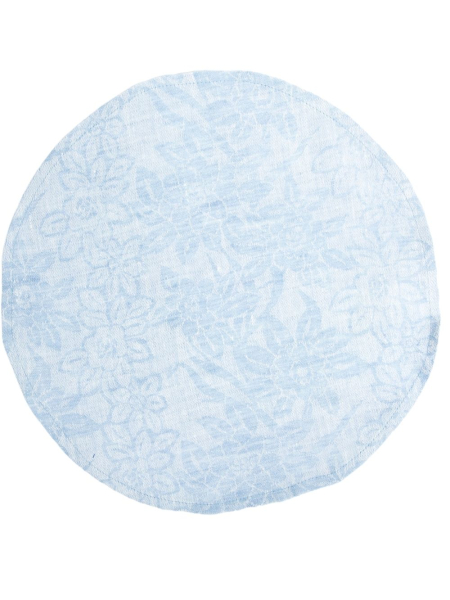 Салфетка круглая изо льна Диковинка