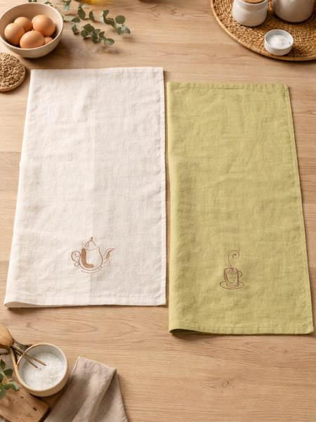 Набор льняных полотенец для кухни Чай цвет 05