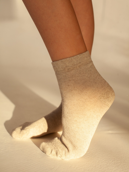 Носки изо льна сетка