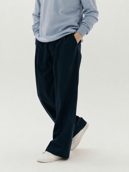 Брюки wool Wide limited sea