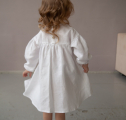 Платье льняное детское Грета белый