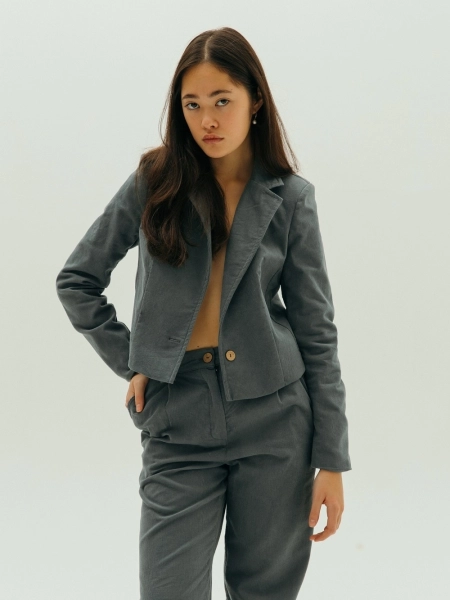 Жакет velvet Classy graphite