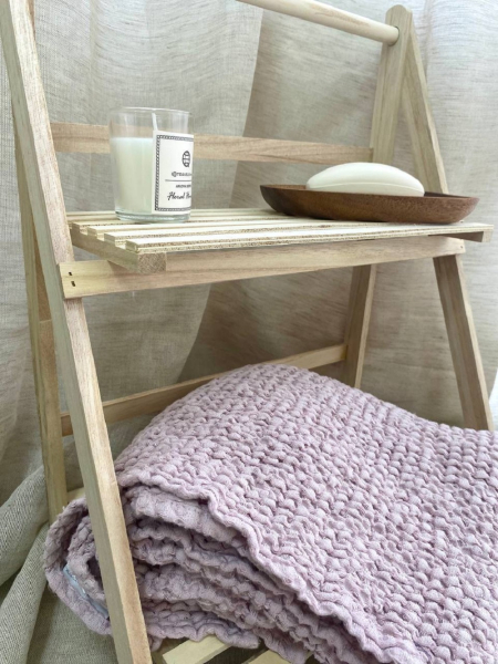 Полотенце вафельное Marshmallow lilac rose