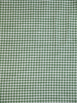 ОСТАТОК меньше метра Ткань полульняная Зеленая клетка арт.1535-2В