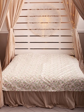 Льняная простыня Райские птички