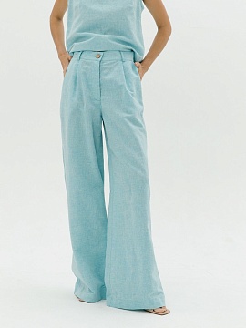 Брюки-палаццо Parisian limited turquoise melange