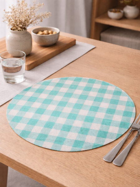 Салфетка круглая изо льна Аделина