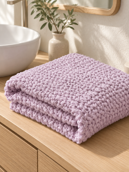 Полотенце вафельное Marshmallow lilac rose