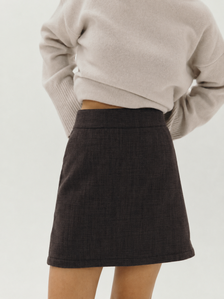 Юбка wool Bertha limited chocolate