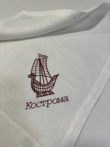 Салфетка льняная Ладья цвет белый
