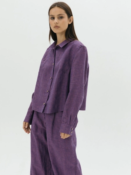 Рубашка Vivid limited eggplant melange