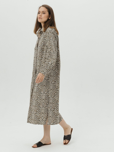 Платье-рубашка Fresh limited leopard