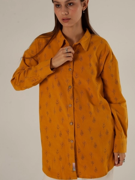 Рубашка flannel Celine limited mustard trees