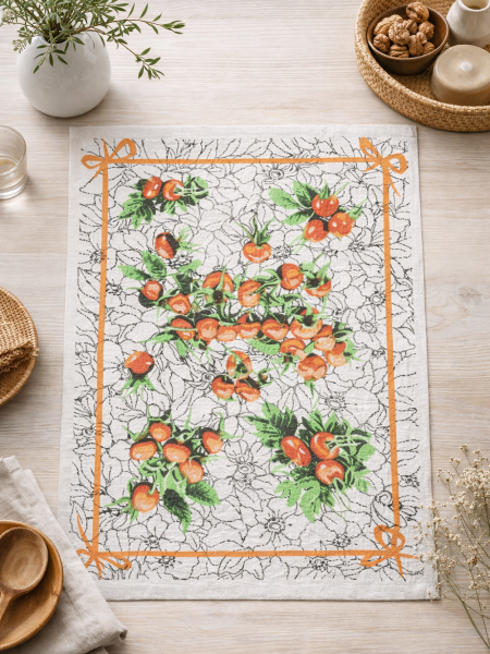 Полотенце льняное Шиповник