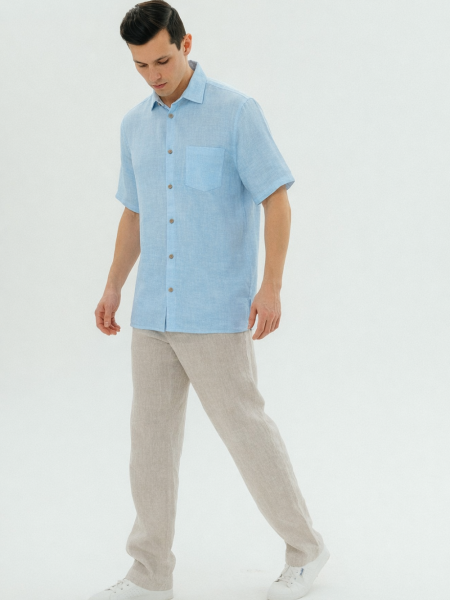 Рубашка полульняная Leon sky