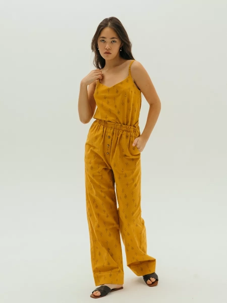 Брюки flannel Levanto limited mustard trees