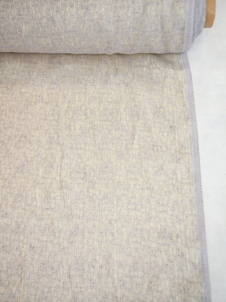 ОСТАТОК меньше метра Льняная ткань Барро цвет фиолетовый арт.460В